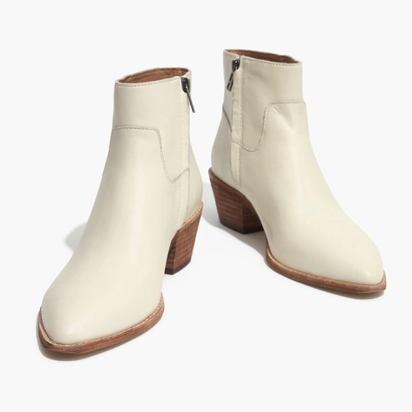 Madewell The Charley Boot in Leather Sz 6.5 Cream - Picture 4 of 14